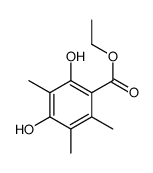 ethyl 2,4-dihydroxy-3,5,6-trimethylbenzoate结构式