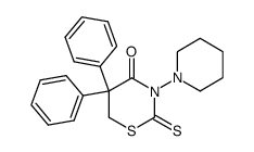 5,5-Diphenyl-3-(piperidin-1-yl)-2-thioxotetrahydro-1,3-thiazin-4-on结构式