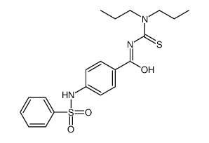 4-(benzenesulfonamido)-N-(dipropylcarbamothioyl)benzamide结构式