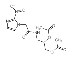 1H-Imidazole-1-acetamide,N-[2,3-bis(acetyloxy)propyl]-2-nitro-结构式