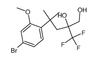 4-(4-bromo-2-methoxyphenyl)-4-methyl-2-(trifluoromethyl)-pentan-1,2-diol结构式