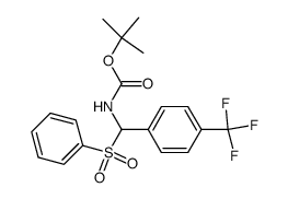 N-tert-butyloxycarbonyl-α-(phenylsulfonyl)-4-trifluoromethylbenzylamine Structure