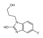 5-fluoro-1,3-dihydro-1-(3-hydroxypropyl)-2H-benzimidazol-2-one structure