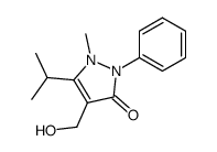 4-hydroxymethyl-3-isopropyl-2-methyl-1-phenyl-3-pyrazolin-5-one结构式