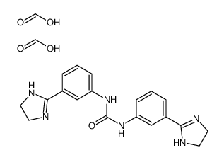 formic acid, compound with N,N'-bis[3-(4,5-dihydro-1H-imidazol-2-yl)phenyl]urea (2:1) structure