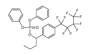 1-[4-(1,1,2,2,3,3,4,4,4-nonafluorobutyl)phenyl]butyl diphenyl phosphate Structure