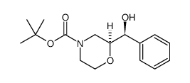 4-Morpholinecarboxylic acid, 2-[(S)-hydroxyphenylmethyl]-, 1,1-dimethylethyl ester, (2S) Structure