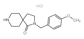 2,8-Diazaspiro[4.5]decan-1-one, 2-[(4-methoxyphenyl)methyl]-, hydrochloride (1:1) Structure