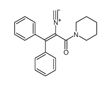 2-isocyano-3,3-diphenyl-1-piperidin-1-ylprop-2-en-1-one结构式