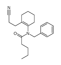 N-benzyl-N-[2-(2-cyanoethyl)cyclohexen-1-yl]pentanamide Structure