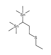 3,3-bis(trimethylstannyl)propyl ethyl sulfide结构式