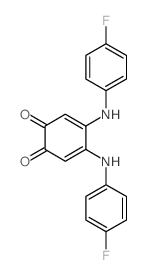 3,4-bis[(4-fluorophenyl)amino]cyclohexa-2,4-diene-1,6-dione结构式