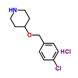 4-[(4-Chlorobenzyl)oxy]piperidine hydrochloride (1:1) Structure