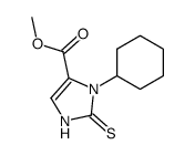 3-cyclohexyl-2-thioxo-2,3-dihydro-1H-imidazole-4-carboxylic acid methyl ester结构式