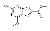 methyl 2-amino-4-methoxythieno[2,3-d]pyrimidine-6-carboxylate Structure