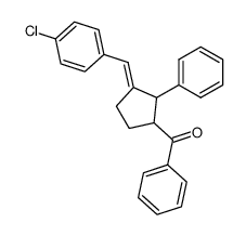 [3-(4-chloro-benzylidene)-2-phenyl-cyclopentyl]-phenyl ketone结构式