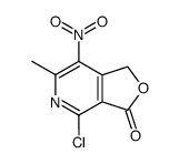 4-chloro-6-methyl-7-nitro-1H-furo[3,4-c]pyridin-3-one结构式