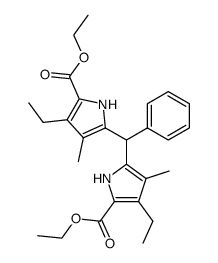α,α-(5,5'-bis(ethoxycarbonyl)-4,4'-diethyl-3,3'-dimethyl-2,2'-dipyrryl)toluene结构式