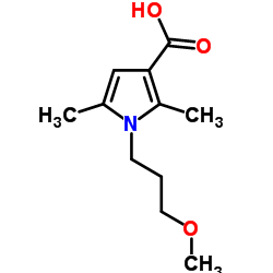 1-(3-Methoxypropyl)-2,5-dimethyl-1H-pyrrole-3-carboxylic acid结构式