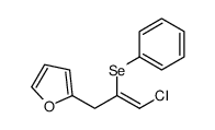 2-(3-chloro-2-phenylselanylprop-2-enyl)furan结构式