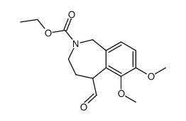 2-(Carboethoxy)-6,7-dimethoxy-5-formyl-2,3,4,5-tetrahydro-1H-2-benzazepine结构式
