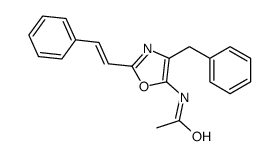 N-[4-benzyl-2-(2-phenylethenyl)-1,3-oxazol-5-yl]acetamide结构式