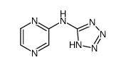 N-(Tetrazolyl-5')-2-pyrazinylamine Structure