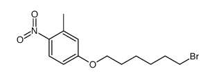 4-(6-bromohexoxy)-2-methyl-1-nitrobenzene结构式