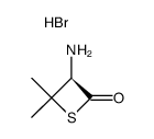 (3R)-3-amino-4,4-dimethylthietan-2-one hydrobromide结构式