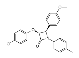 (3S,4R)-3-(4-Chloro-phenoxy)-4-(4-methoxy-phenyl)-1-p-tolyl-azetidin-2-one Structure