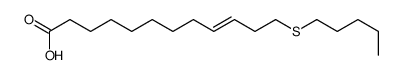 12-pentylsulfanyldodec-9-enoic acid结构式