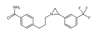 4-[3-[2-[3-(trifluoromethyl)phenyl]aziridin-1-yl]propyl]benzamide Structure