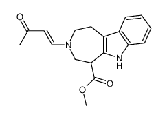 methyl 3-(4-but-3-ene-2-one-yl)-1,2,3,4,5,6-hexahydroazepino(4,5-b)indole-5-carboxylate结构式