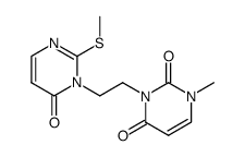 1-(1-methyl-2,4-dioxopyrimidin-3-yl)-2-(2-methylthio-4-oxopyrimidin-3-yl)ethane结构式