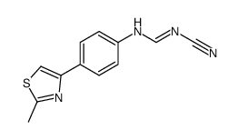 N-cyano-N'-[4-(2-methyl-1,3-thiazol-4-yl)phenyl]methanimidamide Structure