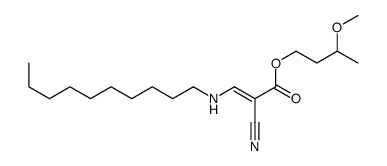 3-methoxybutyl 2-cyano-3-(decylamino)prop-2-enoate结构式