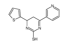 4-pyridin-3-yl-6-thiophen-2-yl-5,6-dihydro-1H-pyrimidine-2-thione Structure