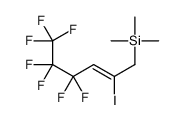 (4,4,5,5,6,6,6-heptafluoro-2-iodohex-2-enyl)-trimethylsilane Structure