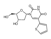 5-thien-2-yl-1-(β-D-2-deoxyribofuranos-1-yl)uracil Structure