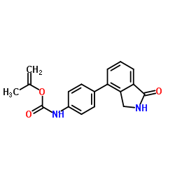 Isopropenyl [4-(1-oxo-2,3-dihydro-1H-isoindol-4-yl)phenyl]carbamate Structure