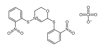 4,6-bis[(2-nitrophenyl)sulfanyl]-3,6-dihydro-2H-1,4-oxazin-4-ium,perchlorate结构式