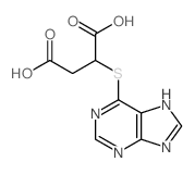 2-(5H-purin-6-ylsulfanyl)butanedioic acid Structure