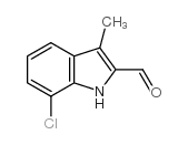 7-氯-3-甲基-1H-吲哚-2-甲醛结构式