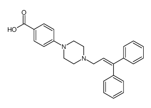 4-[4-(3,3-diphenylprop-2-enyl)piperazin-1-yl]benzoic acid结构式