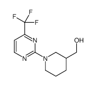 1-[4-(三氟甲基)-2-嘧啶基]-3-哌啶甲醇结构式
