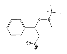 (2-([(tert-butyl)dimethylsilyl]oxy)-2-phenylethyl)triphenylstannane结构式