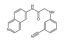 2-(3-cyanoanilino)-N-isoquinolin-6-ylacetamide结构式