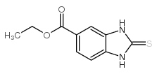 1h-benzimidazole-5-carboxylic acid, 2,3-dihydro-2-thioxo-, ethyl ester Structure