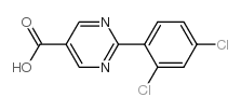 2-(2,4-dichlorophenyl)pyrimidine-5-carboxylic acid结构式