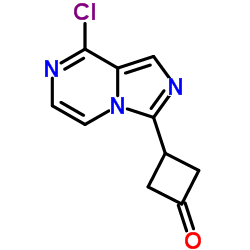 3-(8-氯咪唑[1,5-a]吡嗪-3-基)环丁酮结构式